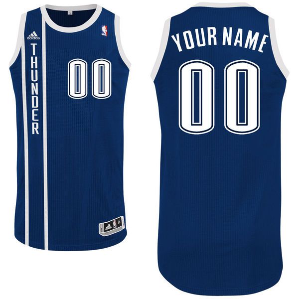 Men Oklahoma City Thunder Navy Custom Authentic NBA Jersey
